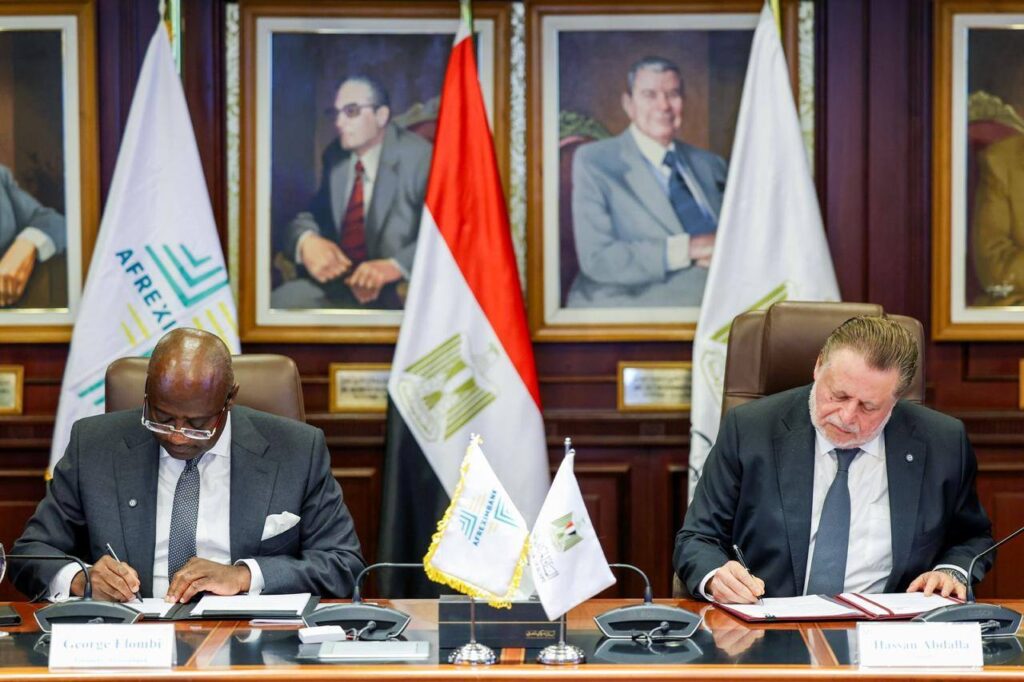 توقيع مذكرة تفاهم لإنشاء بنك الذهب الأفريقي- البنك المركزي المصري مع بنك التصدير والاستيراد الأفريقي