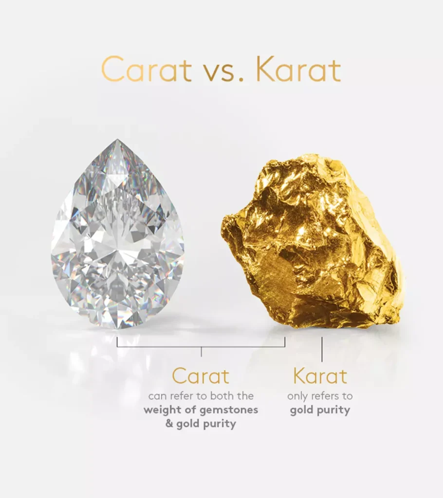 الفرق بين قيراط الذهب وقيراط الماس