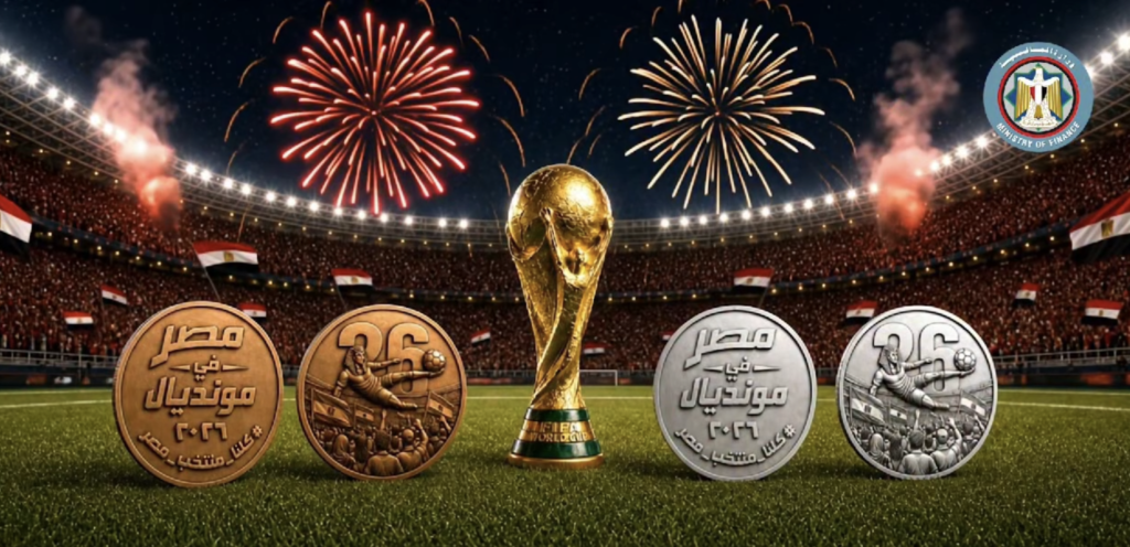 وزارة المالية تطرح ميداليات تذكارية فضية ونحاسية تخليدا لإنجاز تأهل المنتخب المصري للدور الثاني من كأس العالم ٢٠٢٦
