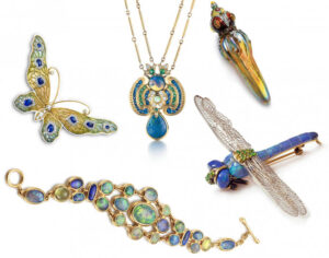Art Nouveau jewelry by Louis Comfort Tiffany, son of Charles Lewis Tiffany, founder of Tiffany & Co.