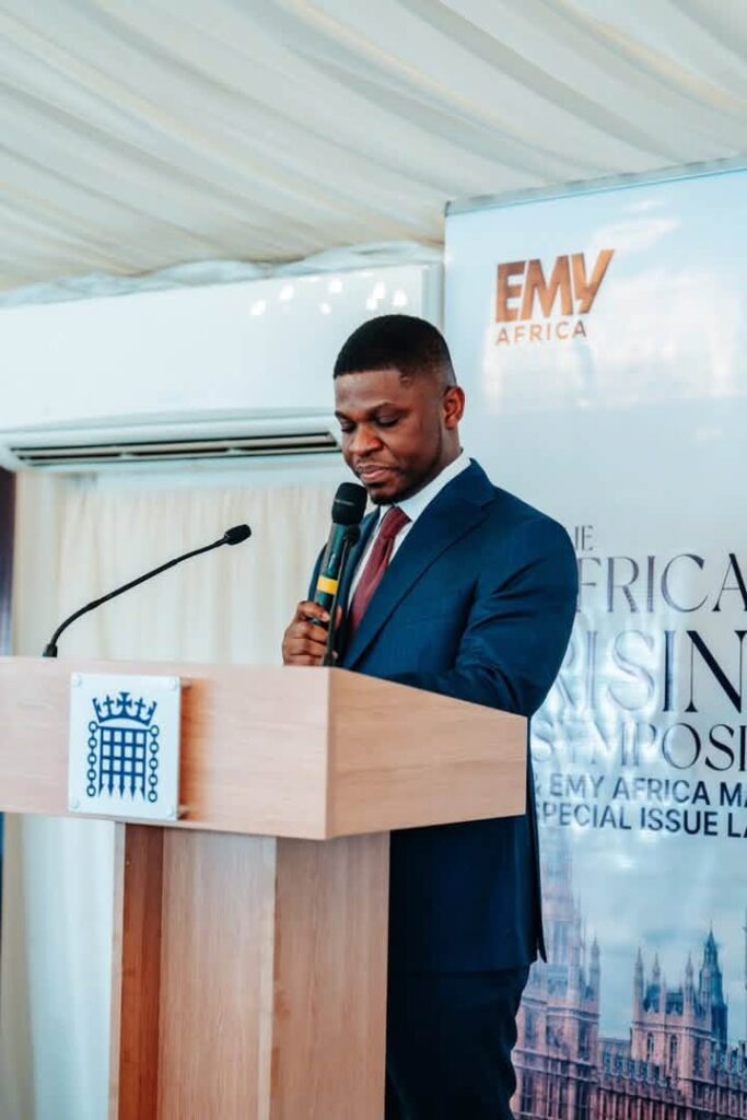 Sammy Gyamfi, CEO of the Ghana Gold Board (GoldBod), speaking at the Africa Rising Symposium, held as part of the EMY Africa events in Londo