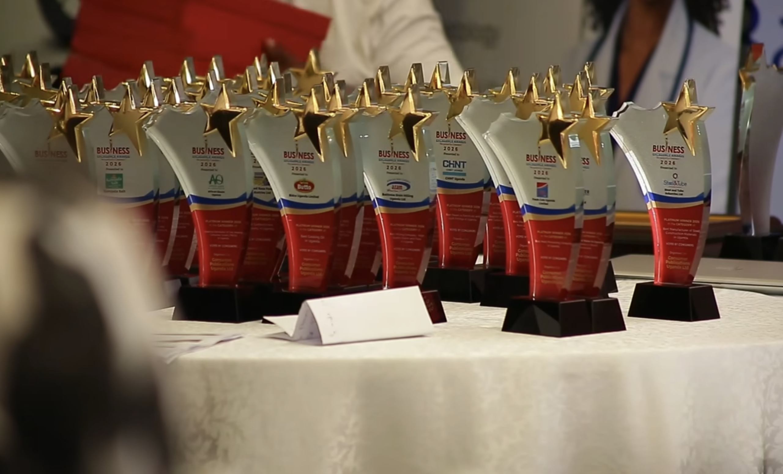Business Excellence Awards جائزة أعمال أوغندية سنوية تنظمها Consumer Publications Uganda Limited، وتشمل شركات من قطاعات اقتصادية متعددة.